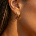 Noa Two-Tone Twist Earrings