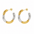 Bianca Two-Tone Hoop Earrings