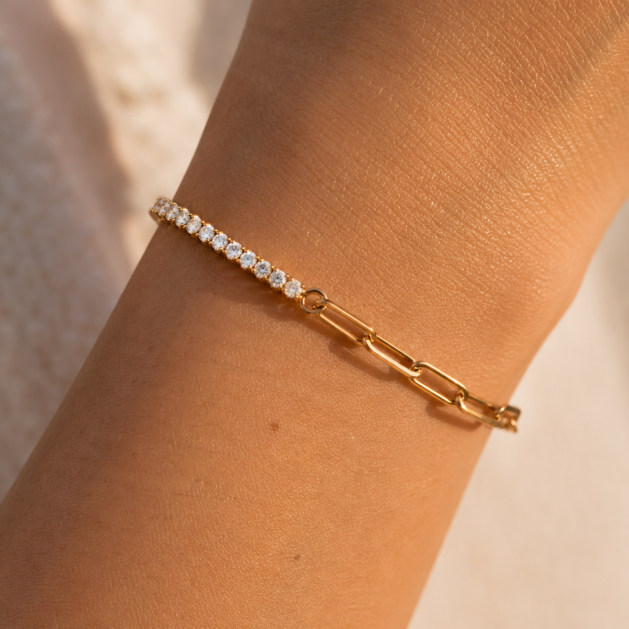Clara Tennis Chain Bracelet
