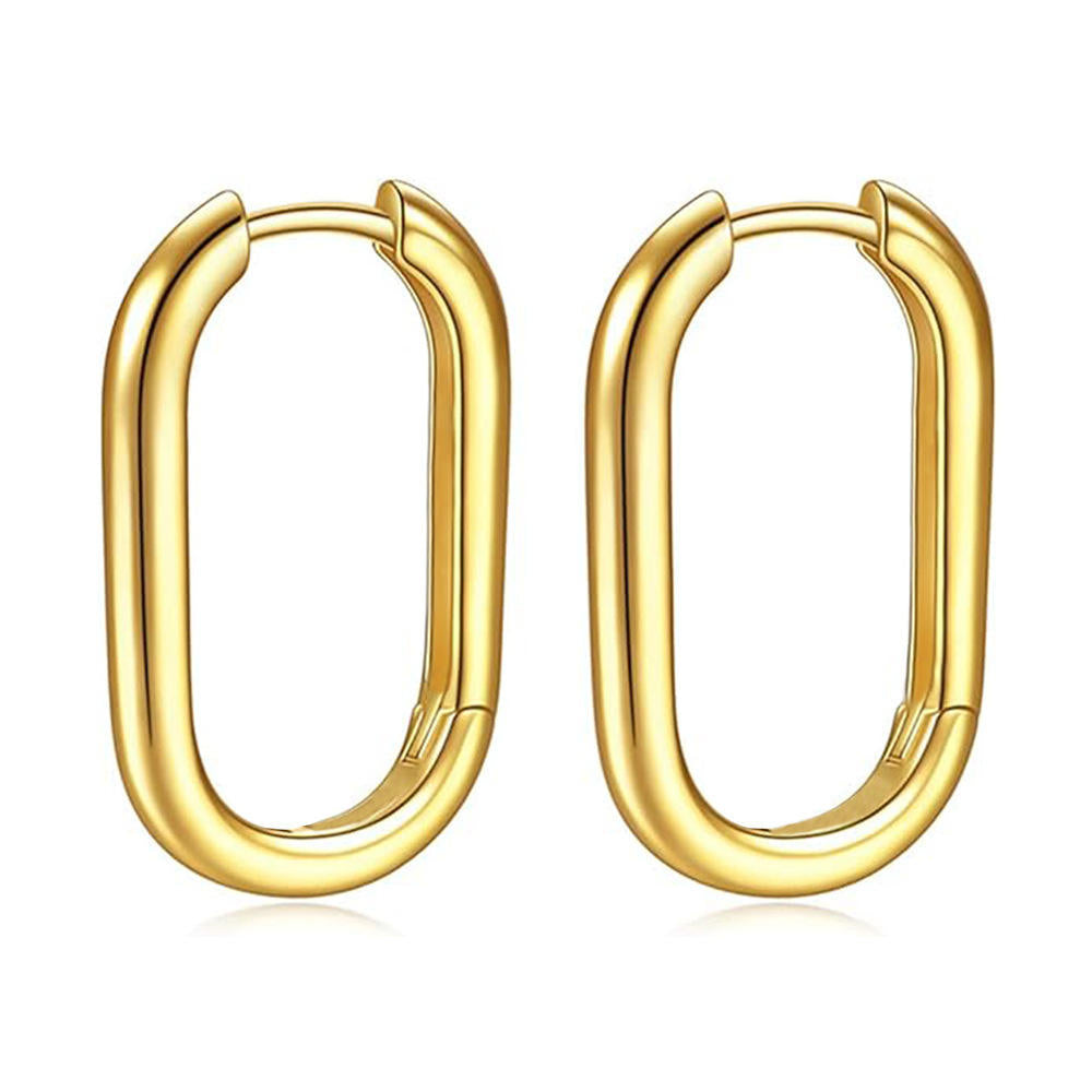 Luna Oval Hoop Earrings