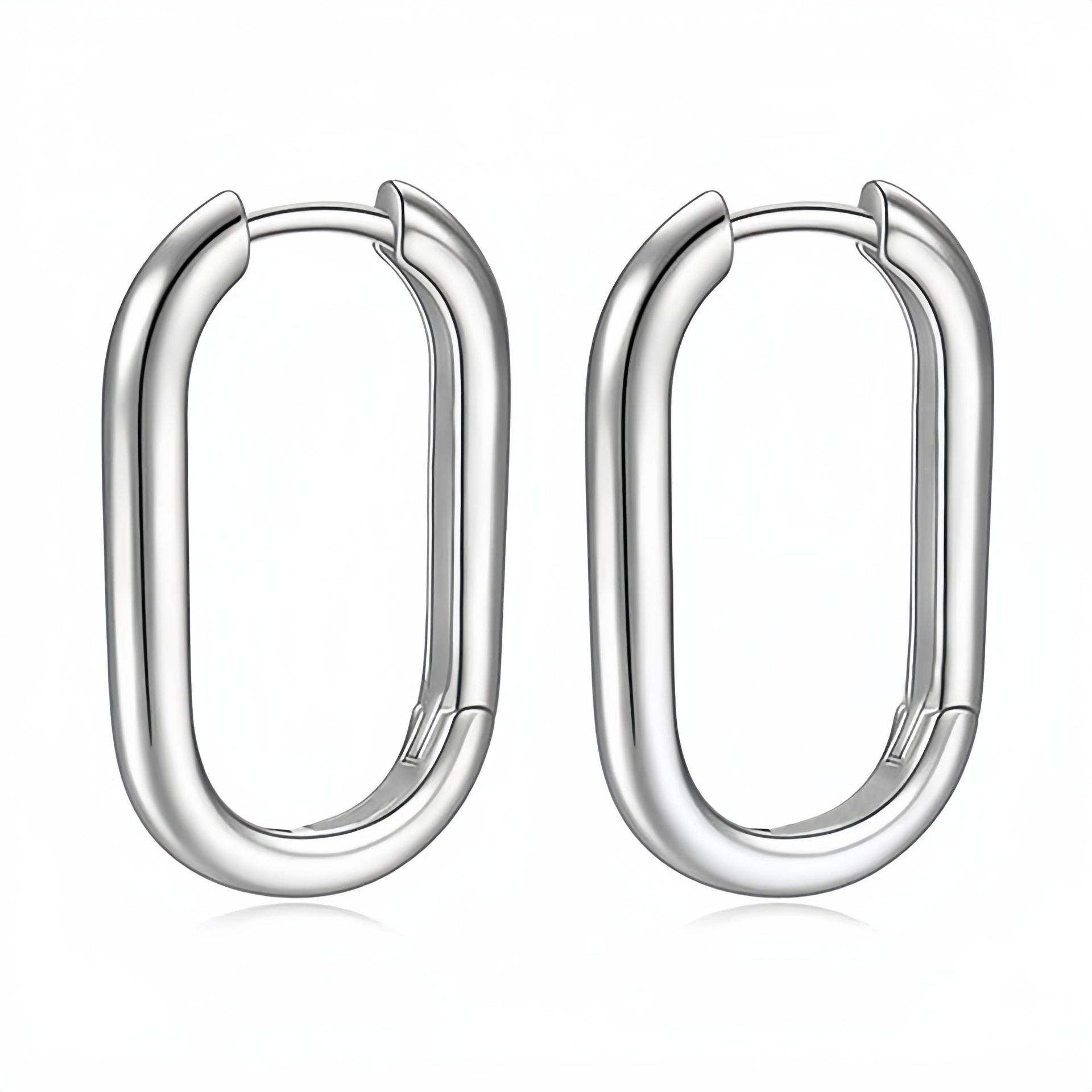 Luna Oval Hoop Earrings
