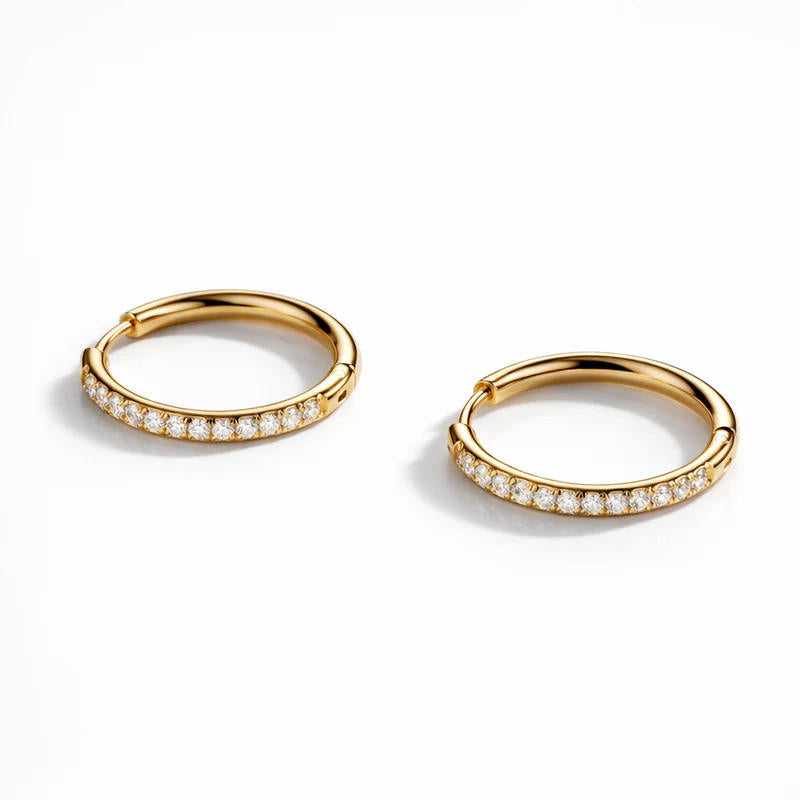 Clara Pavé Hoop Earrings