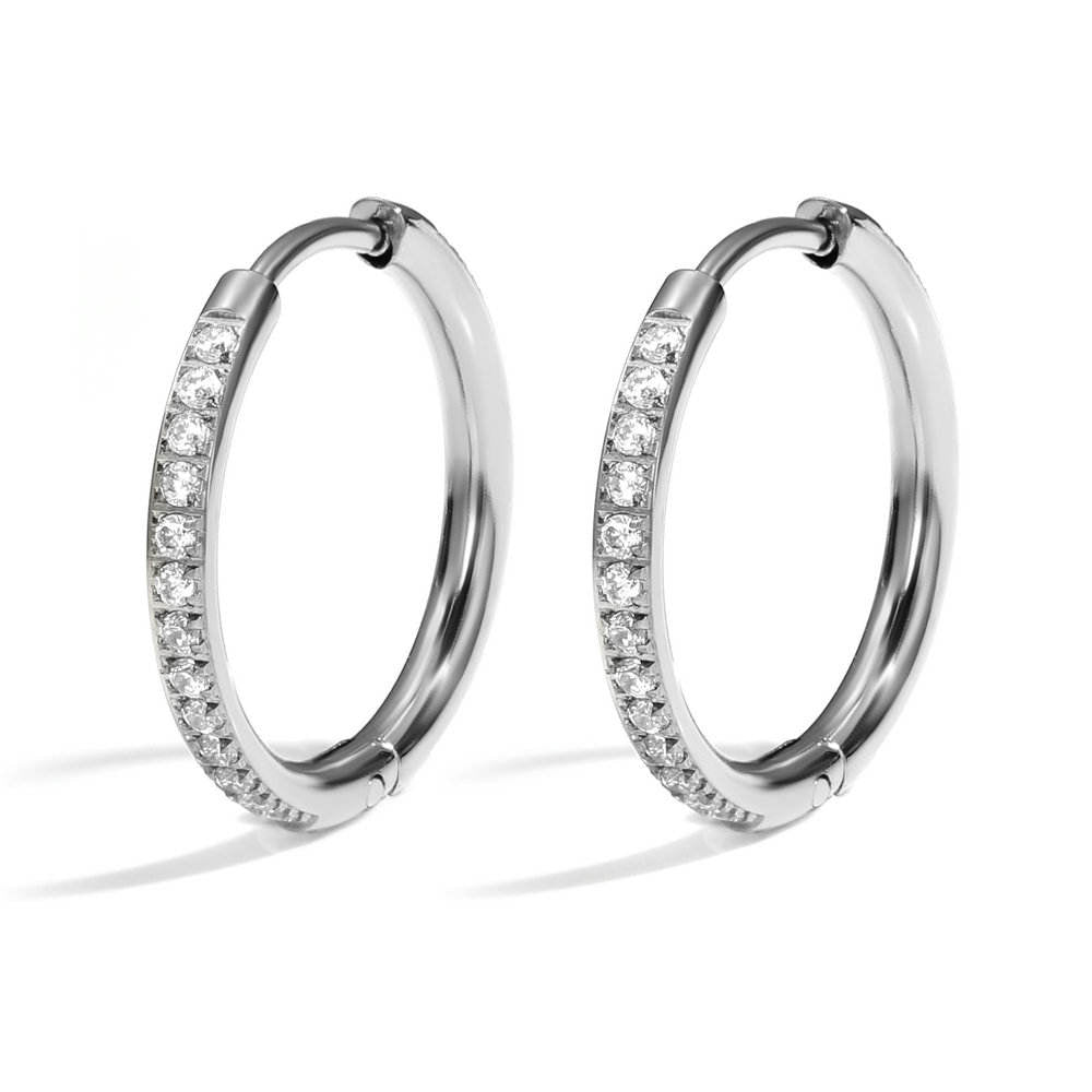 Clara Pavé Hoop Earrings