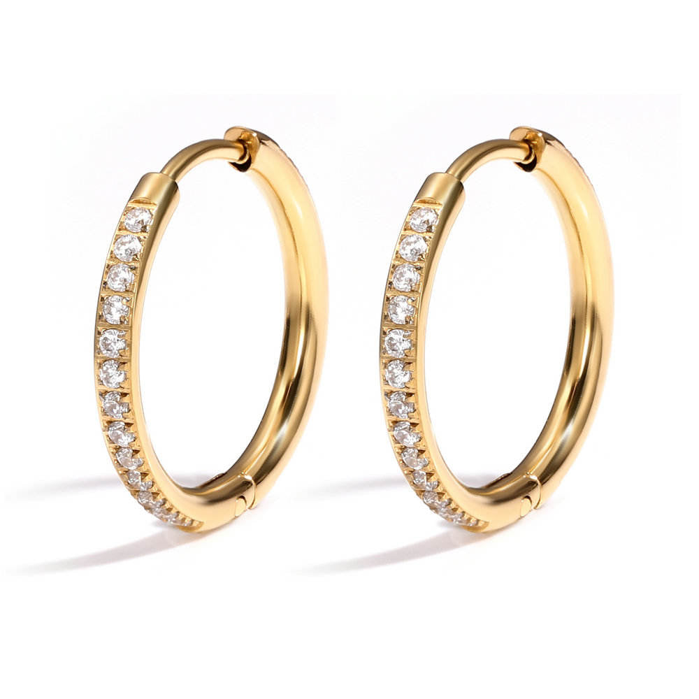 Clara Pavé Hoop Earrings