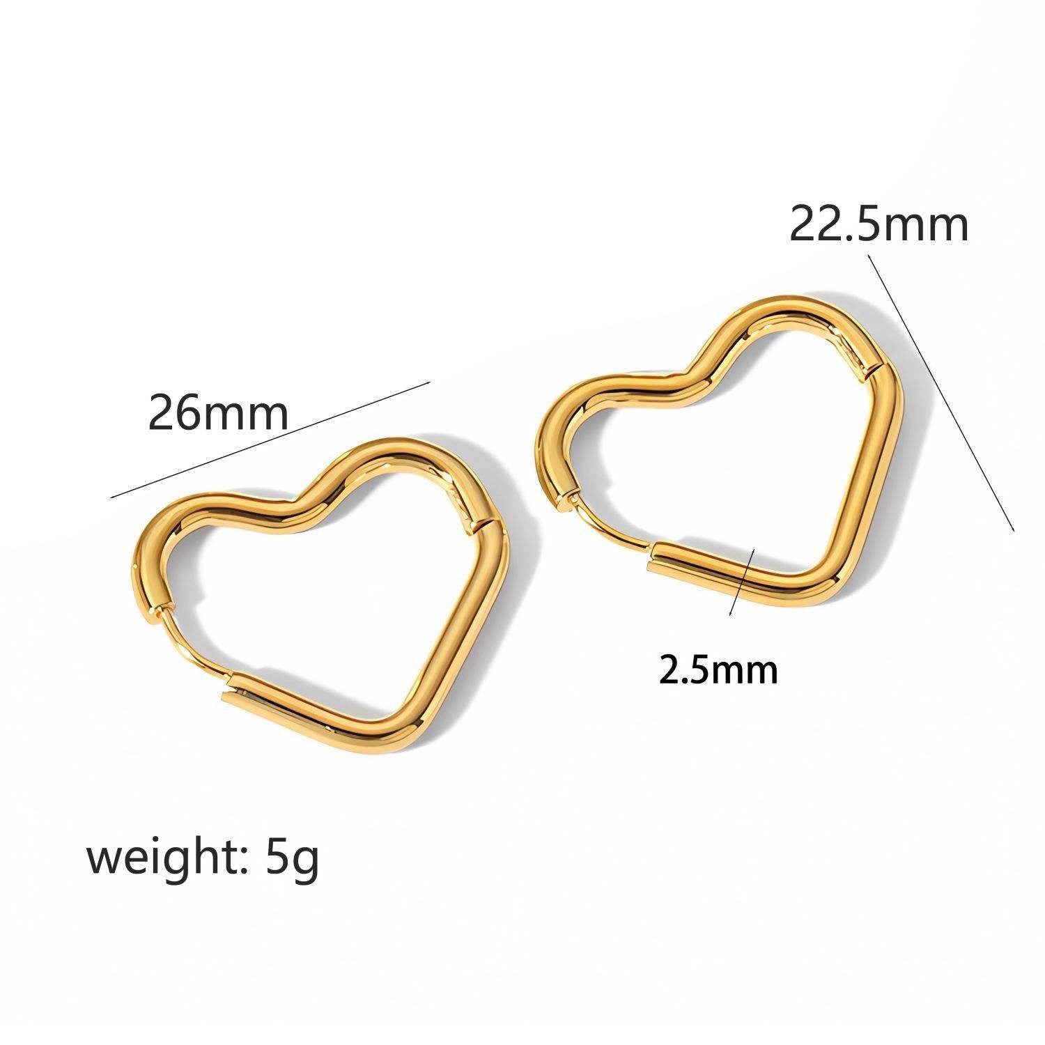 Amour Heart Hoop Earrings