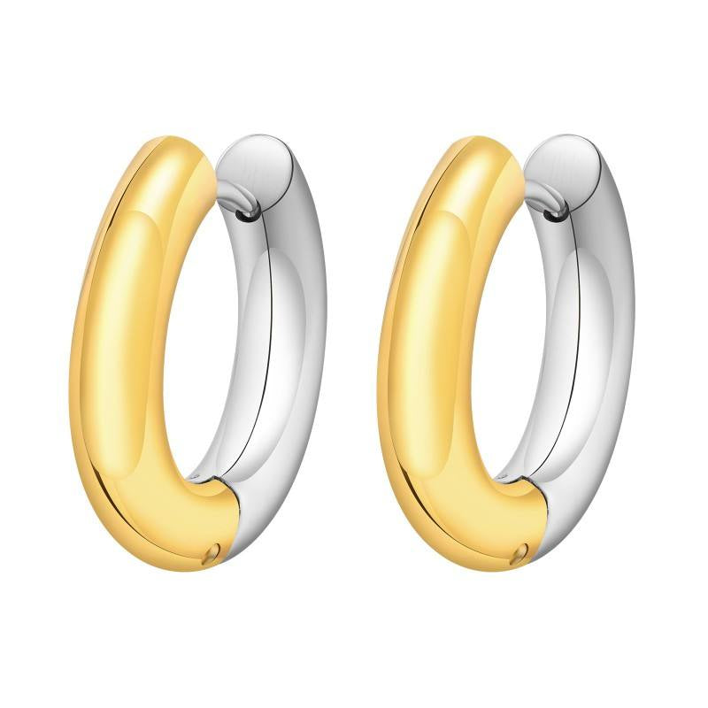 Camila Two-Tone Hoop Earrings