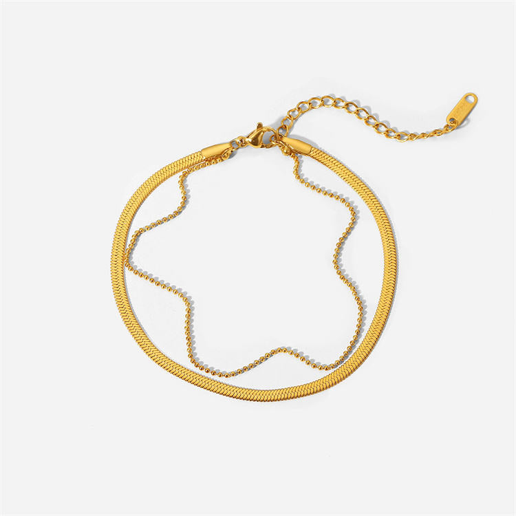Elena Double Chain Anklet