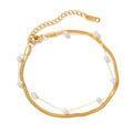 Isla Pearl Double Anklet