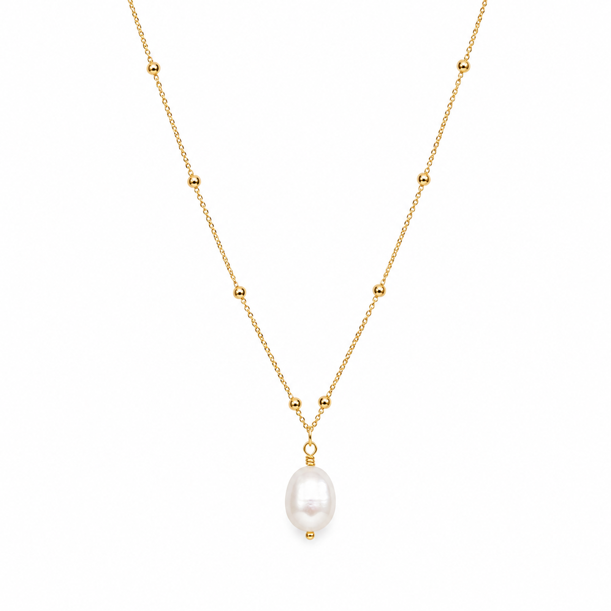 Celeste Pearl Drop Necklace