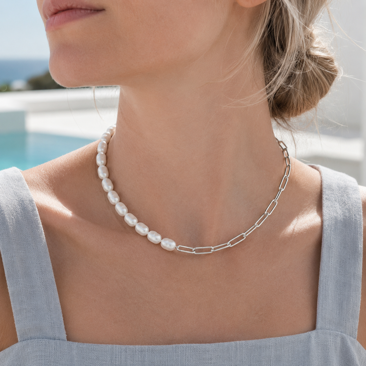 Capri Pearl Chain Necklace