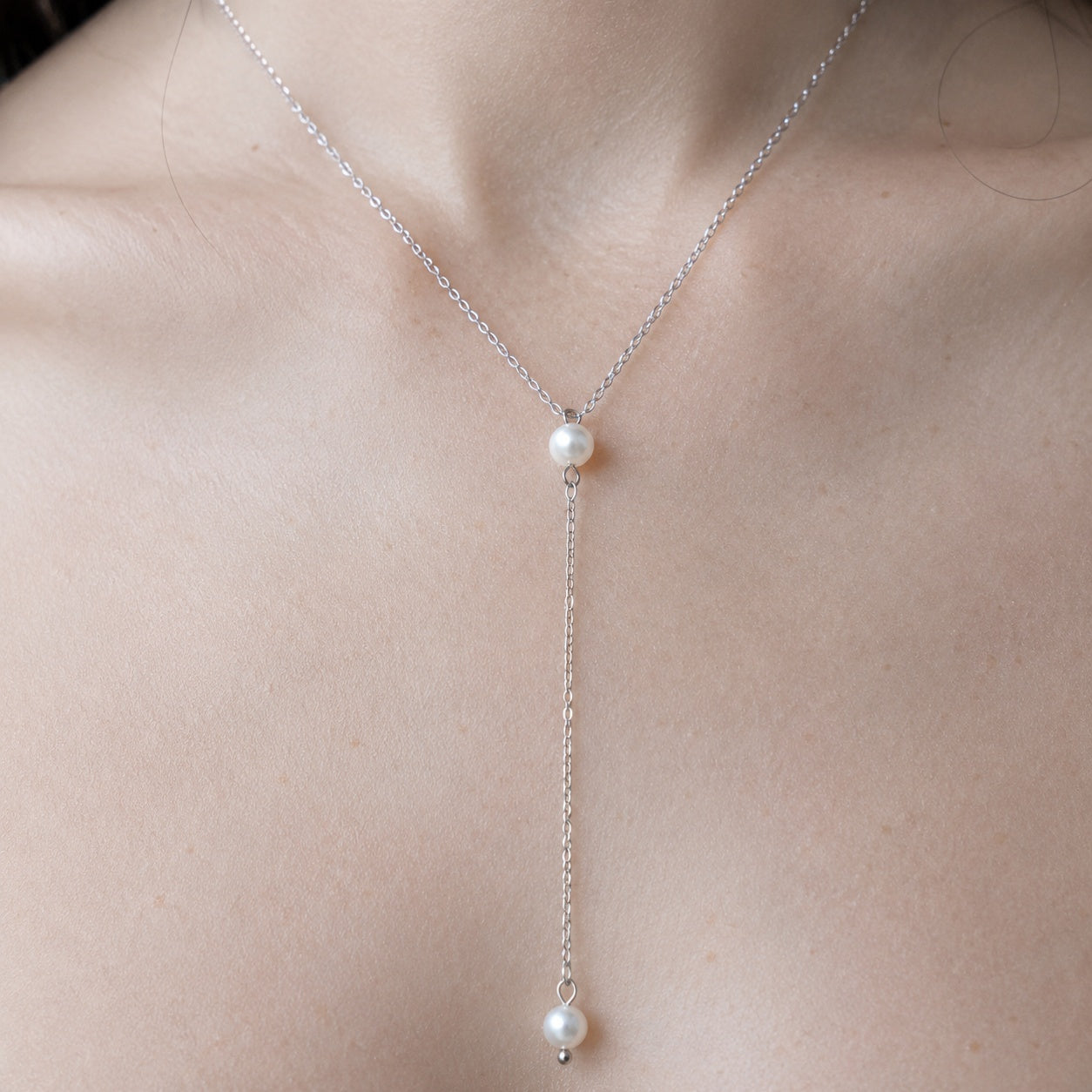Luna Drop Pearl Necklace