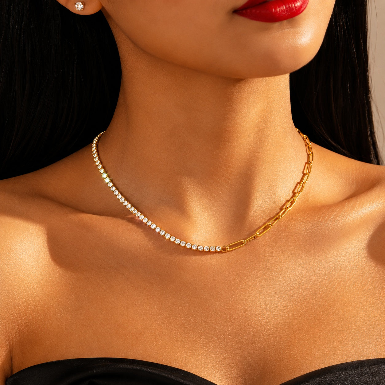 Clara Tennis Chain Necklace