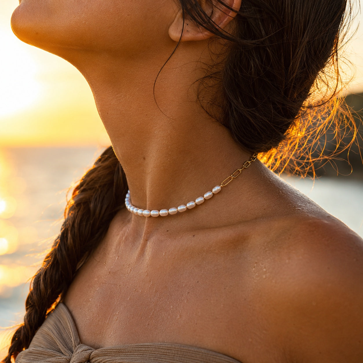 Capri Pearl Chain Necklace